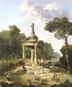 A Capriccio With Washerwomen Around A Classical Fountain A Capriccio With Washerwomen Around A Classical Fountain