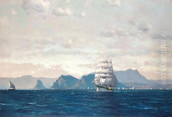 A Yacht Sailing In The Gulf Of Palermo - view 1