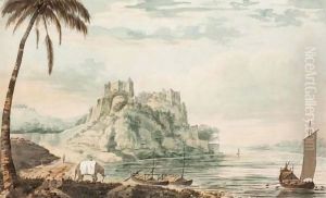 The Fort Of Chunargar On The River Ganges, Near Benares, Seen From The West Side