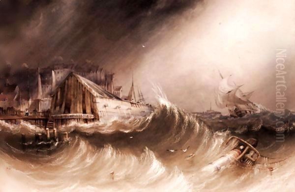 Stormy Coastal Scene - view 1