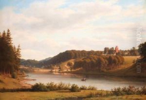 Boating On The Lake In Summer by Frederik Kiaerskou