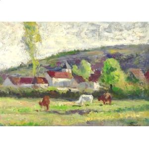 Bessy, Le Clocher Du Village by Maximilien Luce