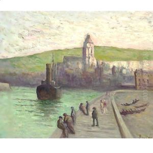 Le Treport, La Jetee by Maximilien Luce