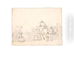 Peasants Packing Barrels Of Fish