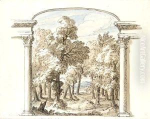 A Classical Landscape Seen Through An Arch A Classical Landscape Seen Through An Arch