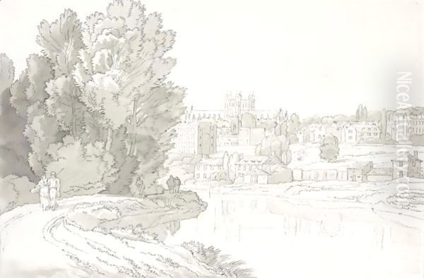 Exeter Cathedral From The Haven Bank - view 1