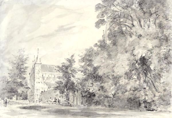 Salisbury Cathedral From Lower Marsh Close - view 1