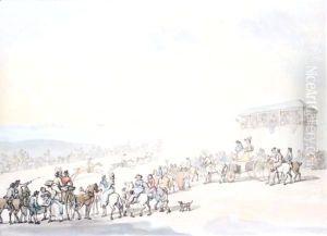 Brighton Races by Thomas Rowlandson