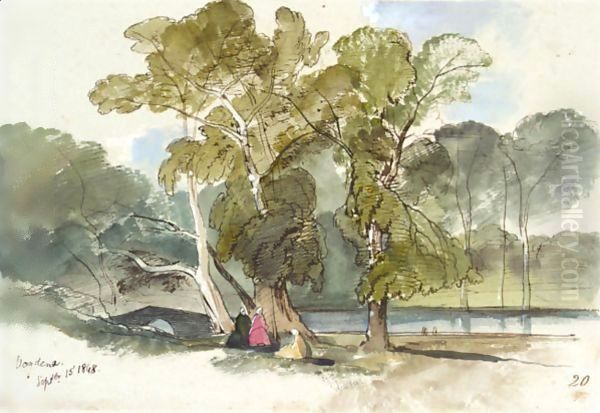 Figures Resting In A Shady Glade, Vodena, Greece - view 1