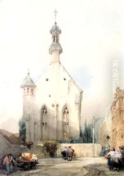 Figures By A Church In Mainz, Germany - view 1