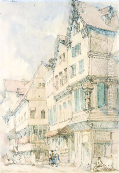 Figures On A Street In Abbeville, France - view 1