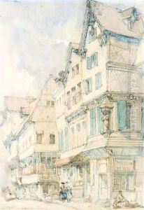 Figures On A Street In Abbeville, France