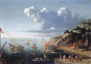 A Ship-Building Port by Agostino Tassi