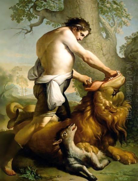 Samson Slaying The Lion - view 1