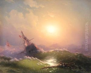 Shipwreck At Sunset