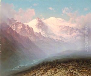 View Of Mount Elbrus In The Caucasus by Ilya Nikolaevich Zankovsky