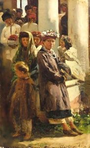 Ukrainian Children by Vladimir Egorovic Makovsky