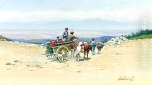 Travellers In The Mountains by Richard Karlovich Zommer