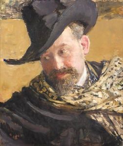 Portrait Of The Artist Vasily Levy by Repin Iliya