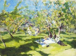 The Picnic by Konstantin Alexeievitch Korovin