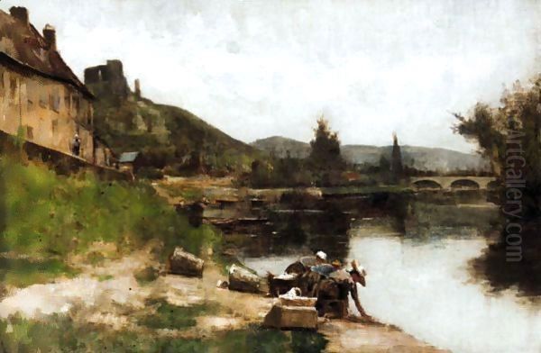 Washerwomen At The Riverside - view 1