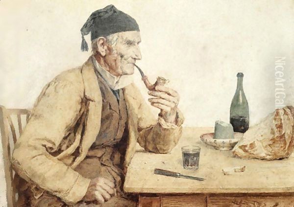 Peasant With A Pipe Sitting At A Table, 1904 - view 1