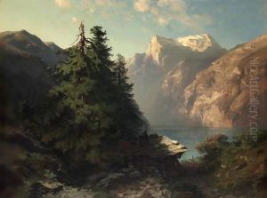 Lake Of The Four Cantons Close To Brunnen, 1857