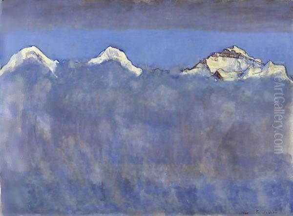 Eiger, Monk And Virgin Above A Sea Of Fog, 1908 - view 1