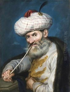 Ritratto Di Fumatore In Costume Orientale