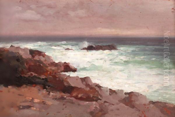 Waves Breaking On The Rocks - view 1