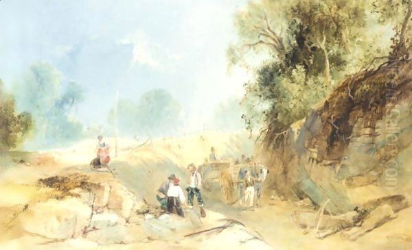 Figures Road Making, Surrey - view 1