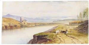 View On The Tiber, Near Rome by Edward Lear