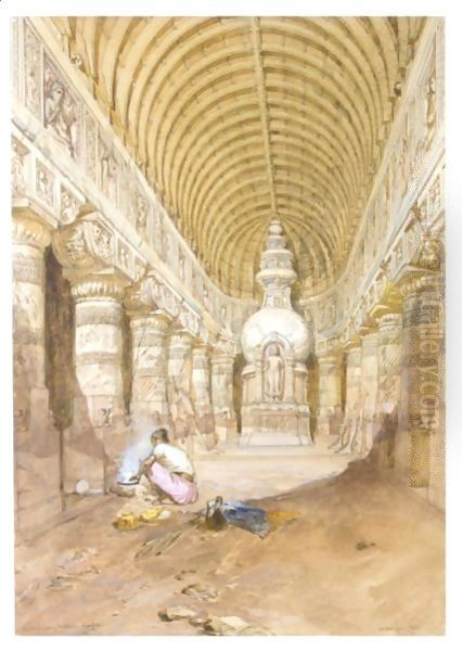 The Interior Of A Chaityagriha At Ajanta, India - view 1