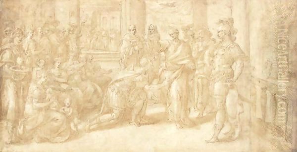 Peter Baptizises The Centurion Cornelius - view 1