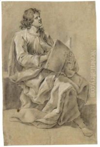 A Seated Evangelist, Writing