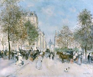 Au Coin Des Champs-Elysees by Jean-Francois Raffaelli
