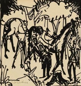 Federzeichnung (Ink Drawing) by Ernst Ludwig Kirchner