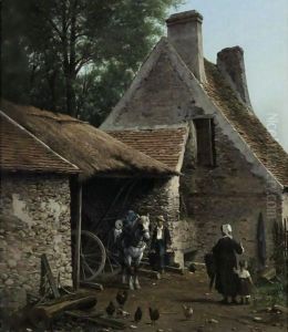 Meeting At The Stable by Leon Legat