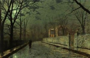 A Moonlit November Night by John Atkinson Grimshaw