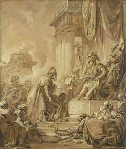 Le Pretre Joshuah Offrant Les Tresors Du Temple A Titus