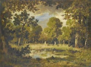Mare En Clairiere, Foret De Fontainebleau by Narcisse-Virgile D Az De La Pena
