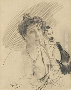 Homme Et Femme En Tenue De Soiree by Giovanni Boldini