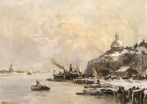 The Harbour Of Dordrecht In Winter