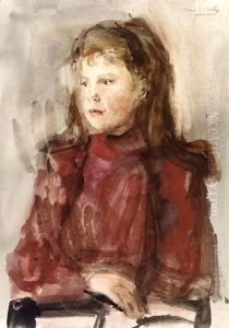 A Portrait Of Willy Van De Rest by Isaac Lazarus Israels