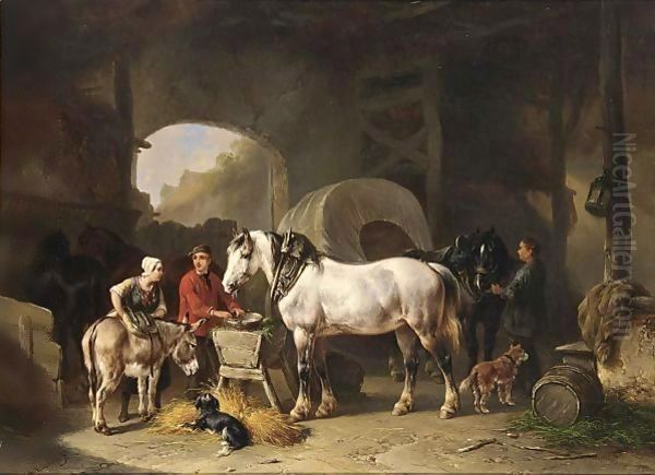 Tending The Horses - view 1
