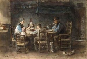 Het Middagmaal by Jozef Israels