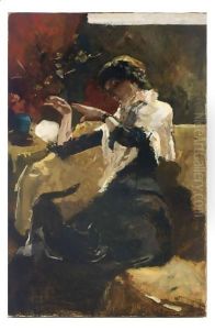 Lady With A Cat by George Hendrik Breitner