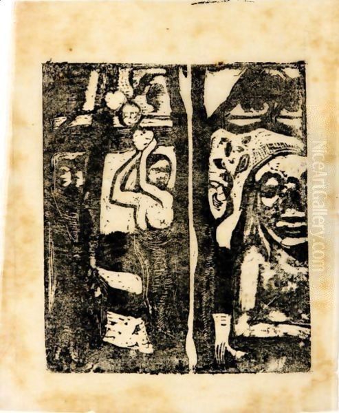 Femme Cueillant Des Fruits Et Oviri - view 1