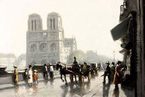 View Of The Notre Dame, Paris by Joaquin Miro