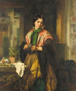A Flower From Paddy's Land by Thomas Faed